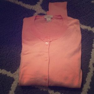 J Crew peach cardigan